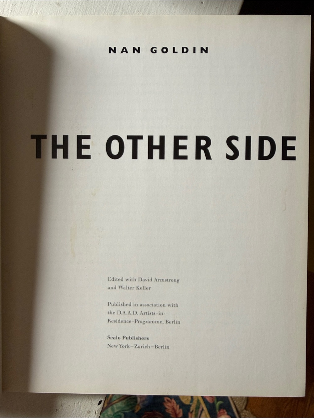 Book The Other Side by Nan Goldin